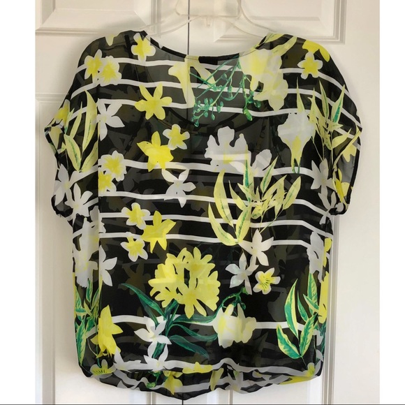 ALFANI WOMENS BLUSE TOP FLOWERED SIZE 6 , SLEEVELESS - Picture 2 of 5